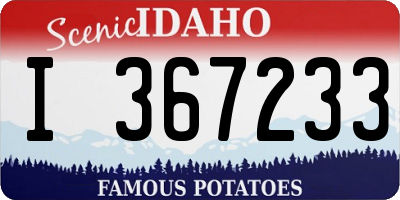 ID license plate I367233