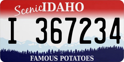 ID license plate I367234