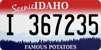 ID license plate I367235