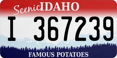 ID license plate I367239
