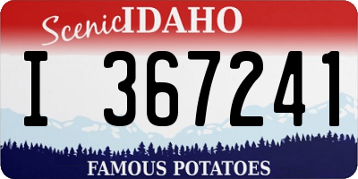 ID license plate I367241