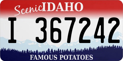 ID license plate I367242
