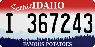 ID license plate I367243