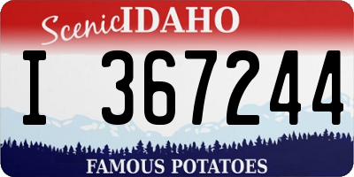 ID license plate I367244