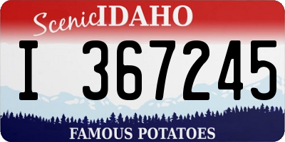 ID license plate I367245