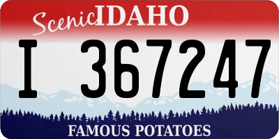 ID license plate I367247