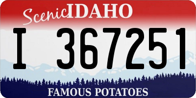 ID license plate I367251