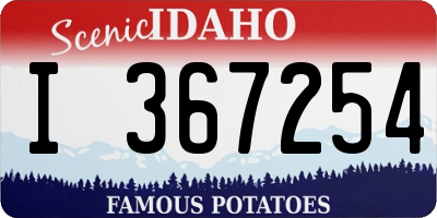 ID license plate I367254