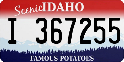 ID license plate I367255