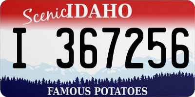 ID license plate I367256