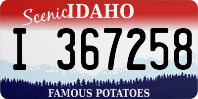 ID license plate I367258