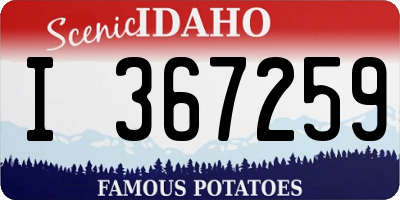 ID license plate I367259