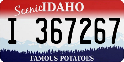 ID license plate I367267