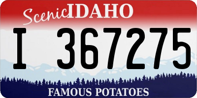 ID license plate I367275