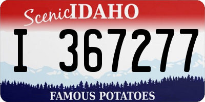 ID license plate I367277