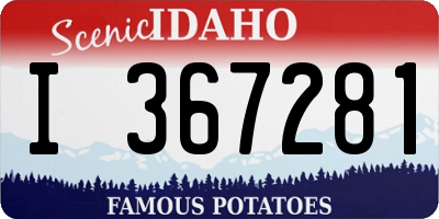 ID license plate I367281