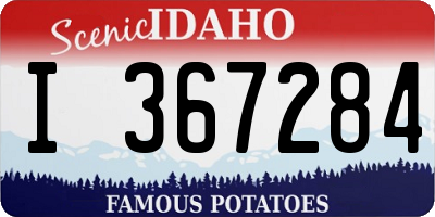 ID license plate I367284