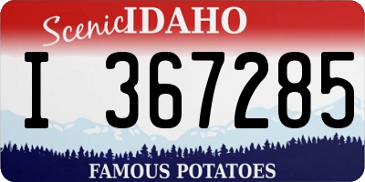 ID license plate I367285