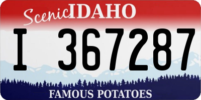 ID license plate I367287