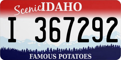 ID license plate I367292