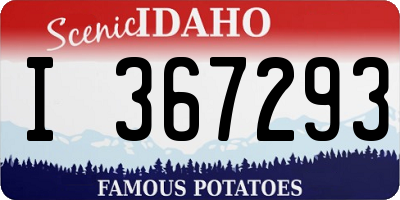 ID license plate I367293