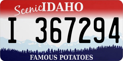 ID license plate I367294