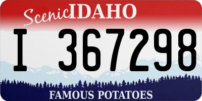 ID license plate I367298