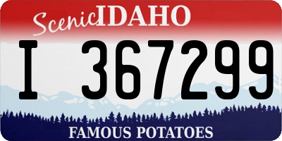 ID license plate I367299