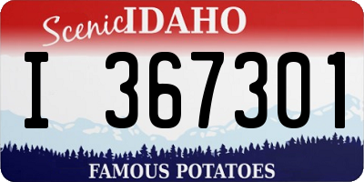 ID license plate I367301