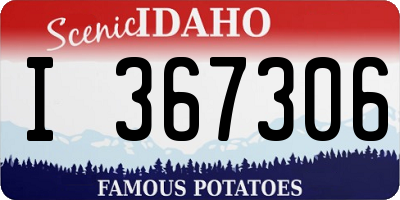 ID license plate I367306