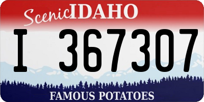 ID license plate I367307