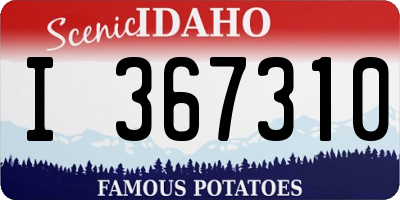 ID license plate I367310