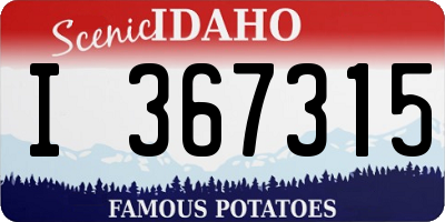 ID license plate I367315