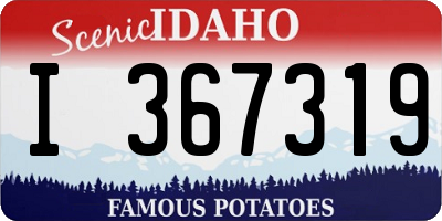 ID license plate I367319