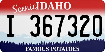ID license plate I367320