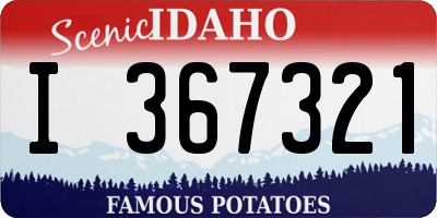 ID license plate I367321