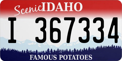 ID license plate I367334