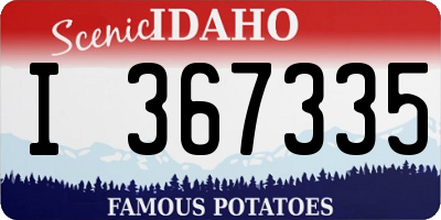 ID license plate I367335