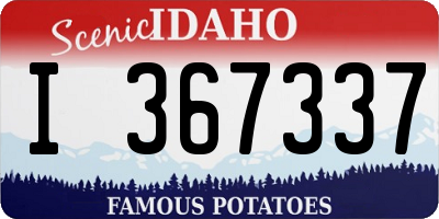 ID license plate I367337