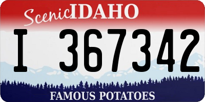 ID license plate I367342