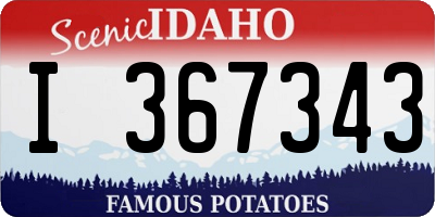 ID license plate I367343