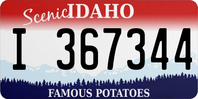 ID license plate I367344