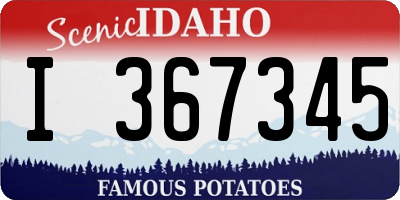 ID license plate I367345