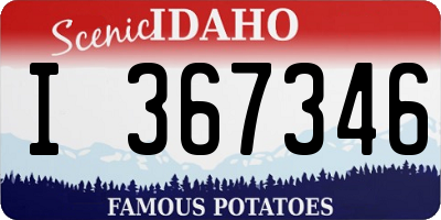 ID license plate I367346