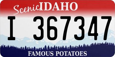 ID license plate I367347