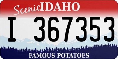 ID license plate I367353