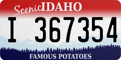 ID license plate I367354