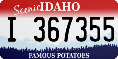 ID license plate I367355