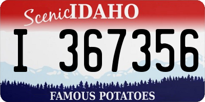ID license plate I367356