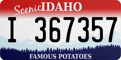 ID license plate I367357